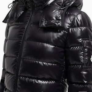 Moncler Shiny Black Hooded Jacket